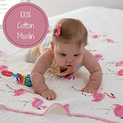 LollyBanks Muslin Quilts 100 Cotton Nursery & Crib Blankets for Girls