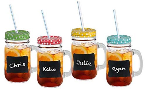 Click Here to See More Images Home Basics Mason Jar Mug W/ Chalkboard (Combo Pack)