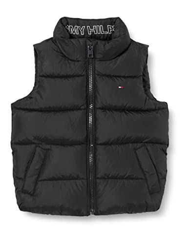 Tommy Hilfiger Jungen Essential Padded Vest Weste, Black, 5 Jahre