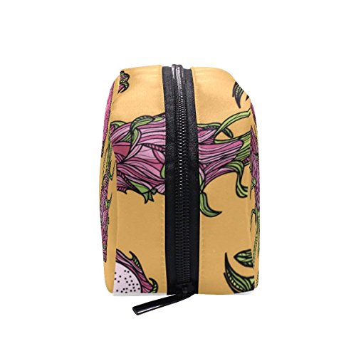 Dragonfruit Or Pitahaya Makeup Case Bag Appropriate Capacity Portable Beauty Girl And Women Cosmetic Bags Storage Bags for Travel