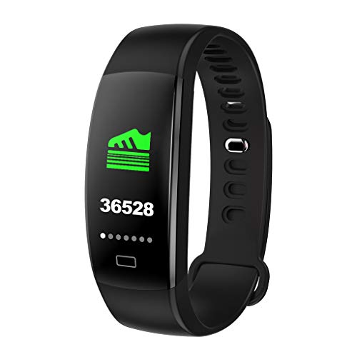 Sunward Smart Watch Bracelet Heart Rate Blood Pressure Monitor Fitness Tracker Bluetooth Pedometer Compatible Android iOS Samsung LG for Women Men Kids (Black)
