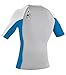 O'Neill Men's Premium Skins UPF 50+ Short Sleeve Rash Guard, Lunar/BrightBlue/Black, X-Large