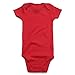 ROMPERINBOX Unisex Solid Red Baby Bodysuit 0-24 Months (9-12 months, Red)