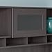 Bush Furniture Cabot 60W Desk Hutch in Heather Gray, Attachment with Shelves and Cabinet for Home Office