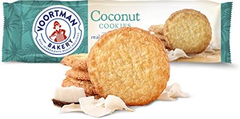 Voortman Bakery Coconut Cookies Baked With Real Shredded Coconut - Multipack Of 4 - 7.1 oz Roll Packs