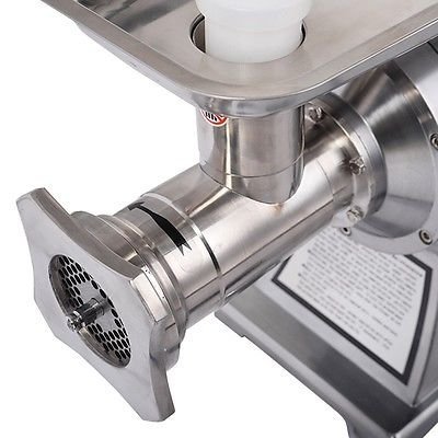 1100W Commercial #22 Industrial Electric Meat Grinder Food Processor,1HP, Silver