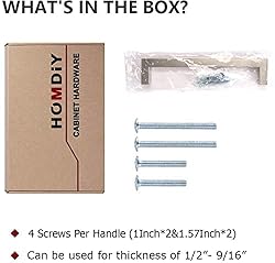 homdiy 20 Pack Brushed Nickel Cabinet Handles