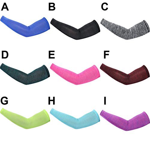 Nacome UV Protection Cooling or Warmer Arm Sleeves for Men Women Kids Sunblock Protective Gloves Running Golf Cycling Driving-Long Tattoo Cover Arm Warmer (D) - Thumbnail 2