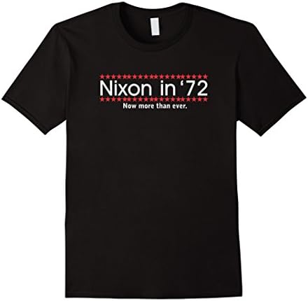 Men's Richard Nixon 1972 Presidential Campaign T-Shirt Large Black