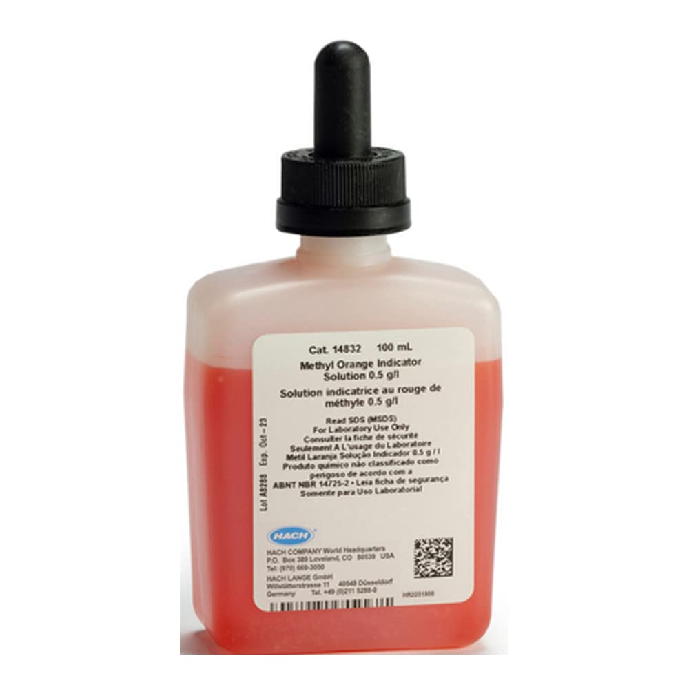 Hach 14832 Methyl Orange Indicator Solution, 100 mL