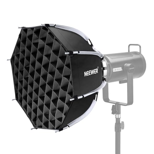 NEEWER 45cm Octagon Softbox, Bowens Mount Achteckige Softbox mit Honeycomb Gitter, Tasche für RGB CB60 CB60B CB200B MS60B MS60C MS150B S101-300W/400W 