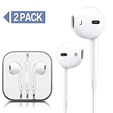 VEBE Earbuds, Sports Earphones with Horn Earbuds with Mic Stereo Wired In-Ear Earphones 3.5MM Jack Headphones for iPhone/Android (White-3)
