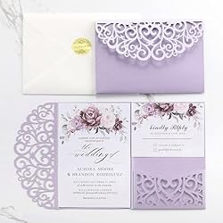 Wedding Invitations with Envelopes and RSVP Cards
