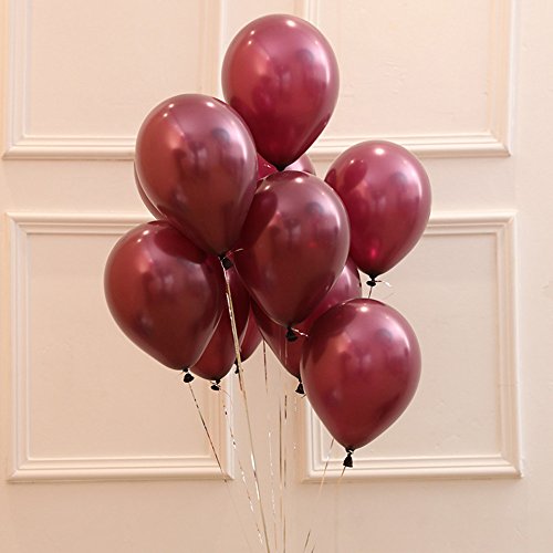 2 Latex+Balloons+100+Pack+12+Inch+Burgundy