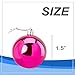 Juvale 48-Pack Mini Christmas Tree Ornaments - Fuchsia Pink Shatterproof Small Christmas Balls Decoration, Assorted 3-Finish Shiny, Matte, Glitter, Hanging Plastic Bauble Holiday Decor, 1.5 Inches