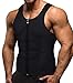 Men Sauna Sweat Vest Waist Trainer Hot Neoprene Sauna Suit Corset Body Shaper Zipper Tank Top Workout Shirt (Black,XL)