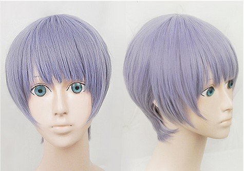 Aiichiro Nitori Grey Purple Blue Cos Wig Party Hair Cos Wig Hallowmas - Image 2