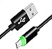 Nook and Nook Color Compatible 10FT LED Charging Sync Data Cable & Pouch (Bundle) Lit Tip Shows Red for Charging & Green for Charged (Cable Will Not Display Charging on Your Tablet Screen)