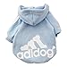 Idepet Soft Cotton Adidog Cloth for Dog, M, Blue