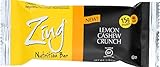 Zing Vital Energy Nutrition Bar, Lemon Cashew Crunch, (12 Count), High Protein, High Fiber, Low Sugar, Tangy Natural Flavor, Cashew Butter