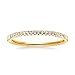 Samie Collection Yellow Gold Plated Cubic Zirconia Stackable Ring Half Eternity Band Wedding Ring for Women, Size 9