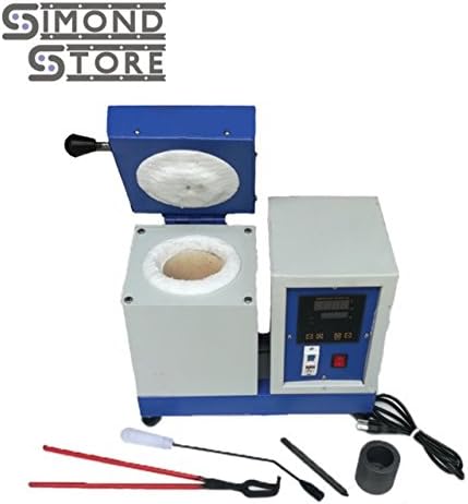 Simond's 1 Kg 2102°F Automatic Electric Gold Silver Melting Furnace Refining Casting Gold Silver Copper Pour Bar Digital Controller 220V