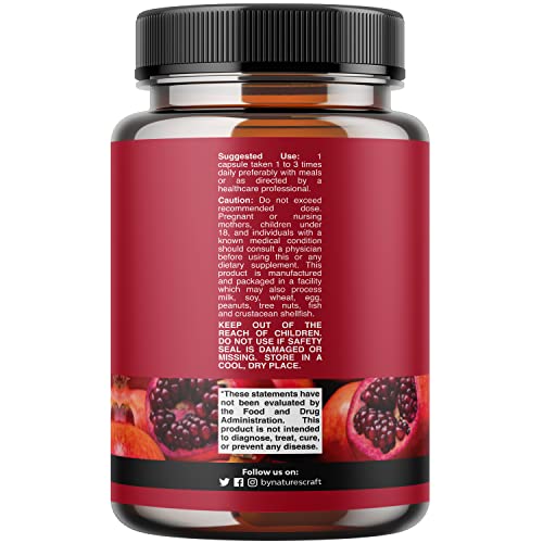 Pomegranate Extract Capsules Antioxidant Supplement Natural