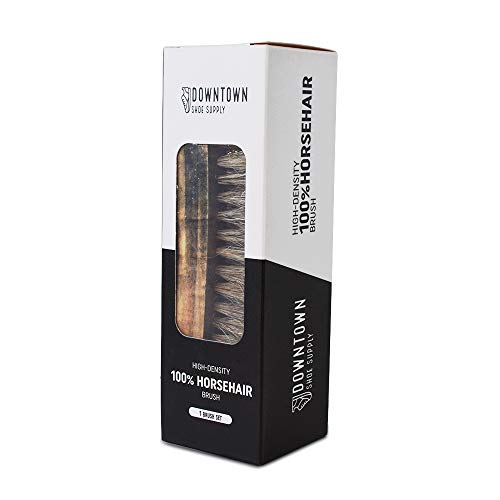 Professional Horse Hair Brush - Downtown Shoe Supply 7"