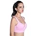 ROPALIA Womens Fitness Yoga Sports Bra Wirefree Seamless Padded Push Up Racerback Top Pink XL