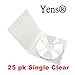 Yens Standard Single CD Jewel Case Assembled, 10.4mm, Clear, 25 Piece