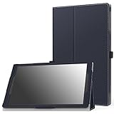MoKo Case for Fire HD 10 - Slim Folding Cover with Auto Wake / Sleep for Amazon Kindle Fire HD 10.1 Inch Display Tablet (2015 Release Only), INDIGO