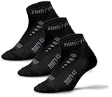 Thirty48 Low Cut Cycling Socks Unisex; Running, Spin Class, Hiking, Gym Training 3 Pack Black/Gray X-Large