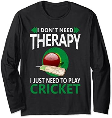 Unisex Hobby as Therapy | Funny Cricket Shirt Medium Black