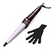 Dularf Curling Wand 1-1.5inch Tourmaline Hair Curling Iron with Ceramic Coating Hair Wand with Barrel Cool Tip Fast Heating Adjustable Temp. Auto Shut Off included Heat Resistant Glove