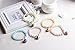 DreamMarker Ice Crack Crystal Korean Style Charm Bracelet with a Fortune and Lucky Cat Pendant, Blue