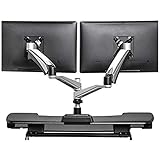 VARIDESK - Dual Monitor Arm - Full-Motion Spring w/ 360 Degree Articulation - Easy Height Adjustment