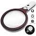 Extra Large 4X Magnifying Glass with 4 Ultra Bright LED Lights & 25X Zoom Lens, [Upgraded] Adjustable Brightness Level Illunimated Magnifier for Reading Small Prints, Aging Eyes Seniors & Hobbies primary