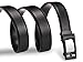 Alice & Elmer Men's Ratchet Dress Genuine Leather Belts With Matte Black Automatic Buckle
