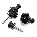 Creanoso Guitar Strap Locks and Buttons Black (2 Pack) - Schaller-Style Security - for Electric Acoustic Guitar Replacement