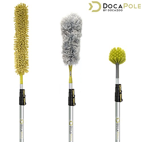 DocaPole 20 Foot High Reach Dusting Kit with 5-12 Foot Extension Pole // Cleaning Kit Includes 3 Dus - //coolthings.us