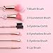 Christmas Wand Makeup Brush Set - 6pcs Wand Makeup Brushes with Christmas Cartoon Handle for Blush, Foundation, Eyebrow, Eyeshadow, and Lips, Prefect Christmas Gift for Sister