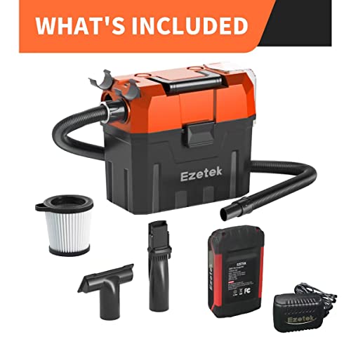 Ezetek Cordless Wet Dry Vacuum Cleaner, Cordless Shop Vacuum 20V
