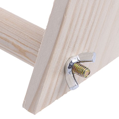 EA-STONE Bird Parrot Hamster Chewing Knot Toy,Funny Parrot Bird Perch Stand Play Toys Gym Wooden Activity Table Top Playstand - Thumbnail 3