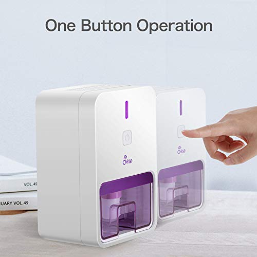 JESE Small Dehumidifier, Portable Dehumidifier for Bathroom 1800 Cubic Feet Electric Safe Dehumidifier for Bathroom, Bedroom, RV, Kitchen, Baby Room