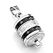 Jovivi Stainless Steel Black White Bottle Urn Necklaces for Ashes Memorial Keepsake Cremation Jewelry