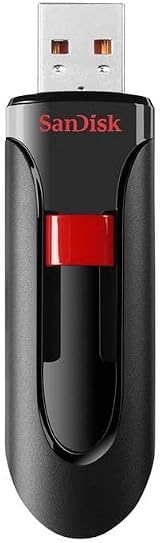SanDisk Cruzer Glide 32GB USB 2.0 Flash Drive Black Red