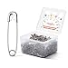 HOUSE DAY Safety Pins Bulk Pack of 1000, 1.1 Inch Long, Strong & Sharp Premium Metal Pins, Durable for Home, Office, Clothes Consignment, Competitions, Crafts