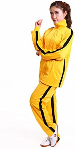 ASHIP Absolute Yellow Game of Death Kill Bill Bruce Lee Jumpsuit Costume