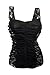 eVogues Plus Size Sexy Floral Lace Corset Top Black White