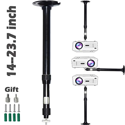 Universal Projector Mount Black Extendable Height 15-25in 360° Adjustable 3-in-1 Projector Ceiling Bracket Projector Wall Mount Projector Stand for Video Projector CCTV DVR Camera - Thumbnail 7